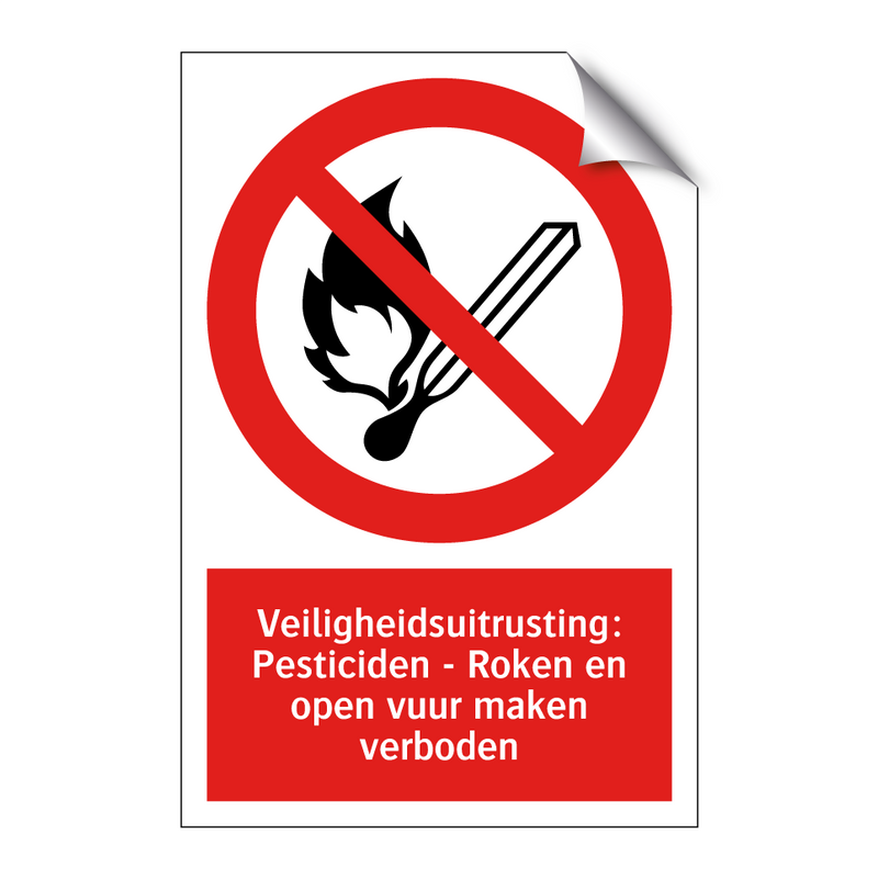 Veiligheidsuitrusting: Pesticiden - Roken en open vuur maken verboden