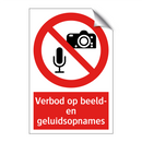 Verbod op beeld- en geluidsopnames