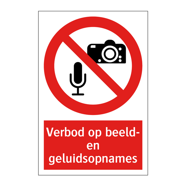 Verbod op beeld- en geluidsopnames