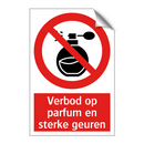 Verbod op parfum en sterke geuren