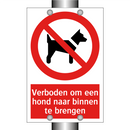 Verboden om een hond naar binnen te brengen