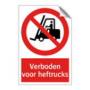 Verboden voor heftrucks