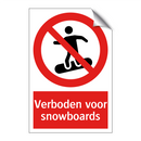 Verboden voor snowboards