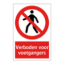 Verboden voor voetgangers