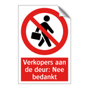 Verkopers aan de deur: Nee bedankt