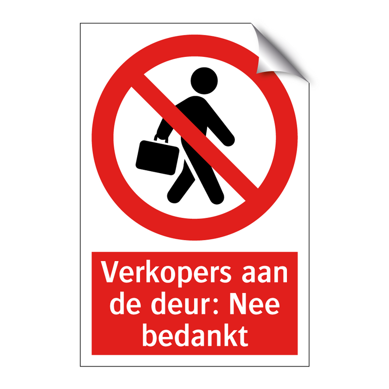 Verkopers aan de deur: Nee bedankt