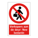 Verkopers aan de deur: Nee bedankt