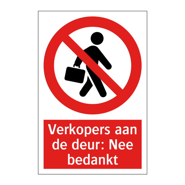 Verkopers aan de deur: Nee bedankt