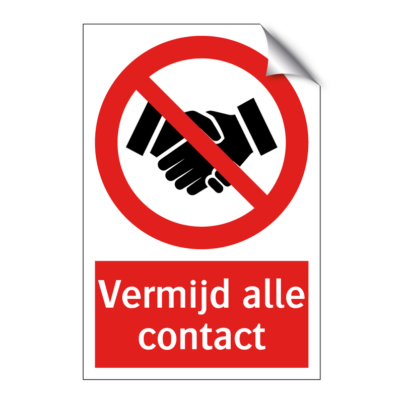 Vermijd alle contact