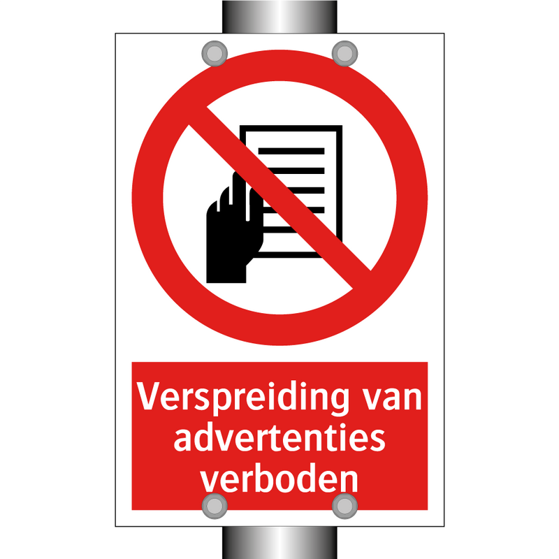 Verspreiding van advertenties verboden
