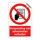 Verspreiding van advertenties verboden