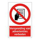 Verspreiding van advertenties verboden