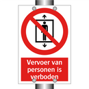 Vervoer van personen is verboden