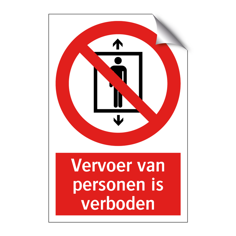 Vervoer van personen is verboden