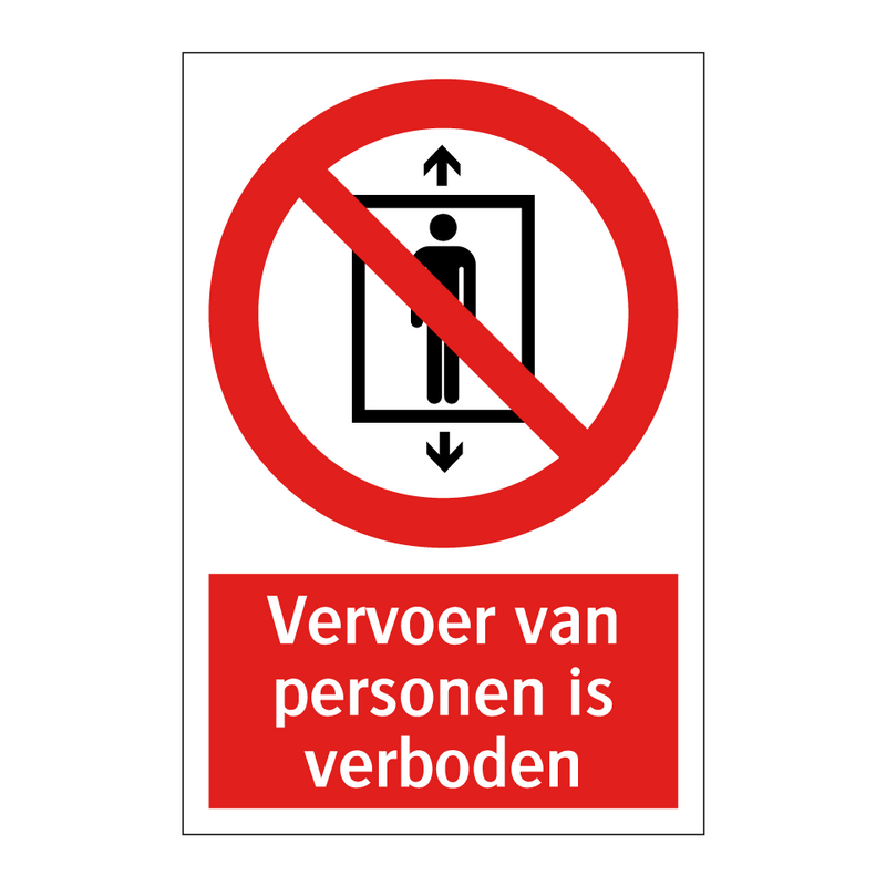 Vervoer van personen is verboden