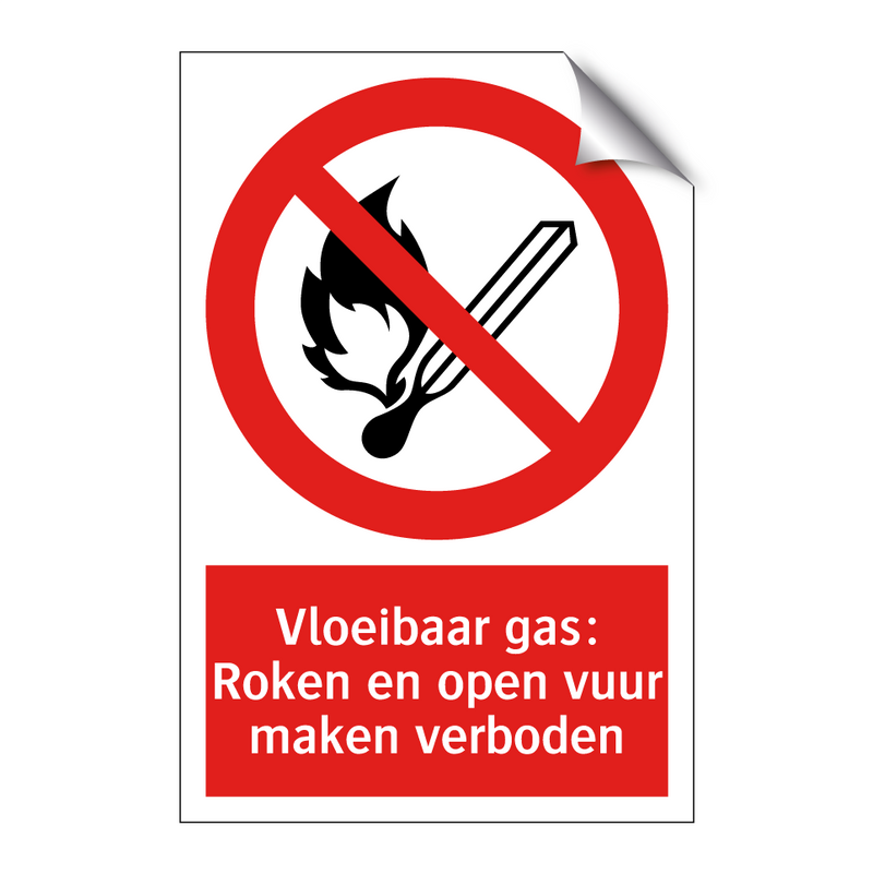 Vloeibaar gas: Roken en open vuur maken verboden
