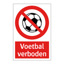 Voetbal verboden