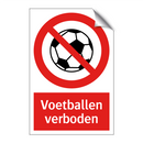 Voetballen verboden