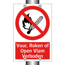 Vuur, Roken of Open Vlam Verboden