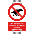 We houden van honden, maar niet van hun uitwerpselen