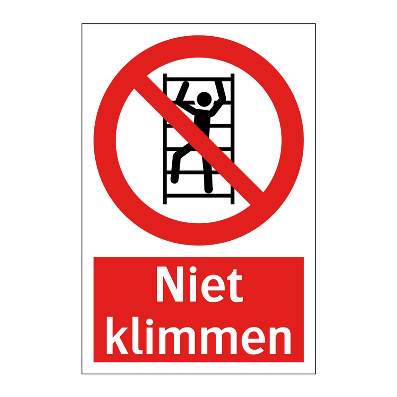 Niet klimmen