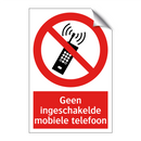 Geen ingeschakelde mobiele telefoon