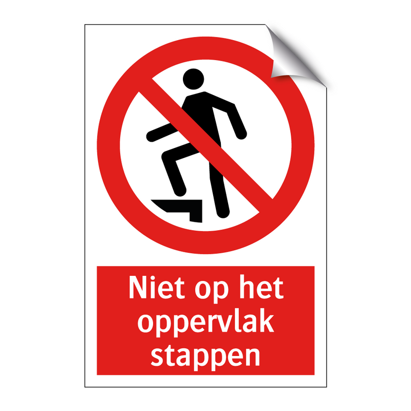 Niet op het oppervlak stappen
