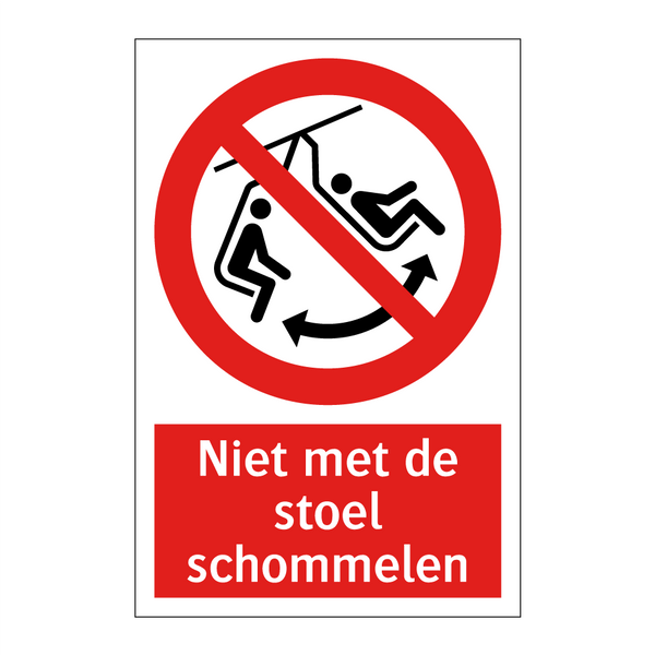 Niet met de stoel schommelen