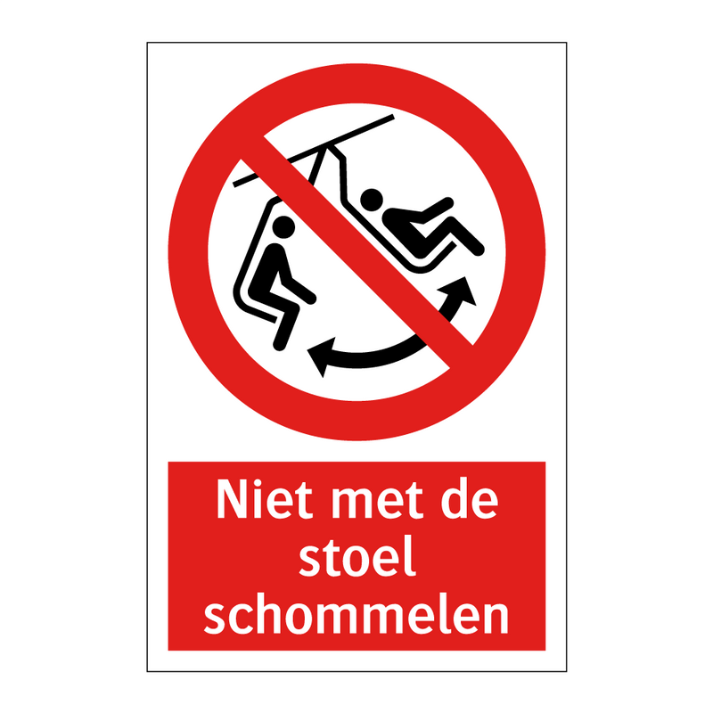 Niet met de stoel schommelen