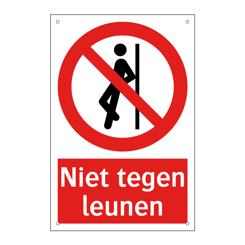 Niet tegen leunen