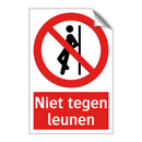 Niet tegen leunen