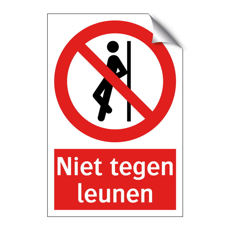 Niet tegen leunen