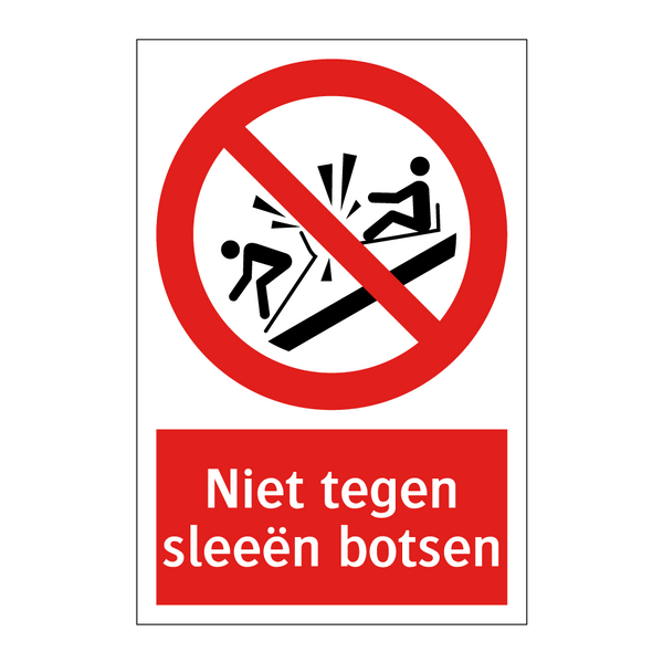 Niet tegen sleeën botsen