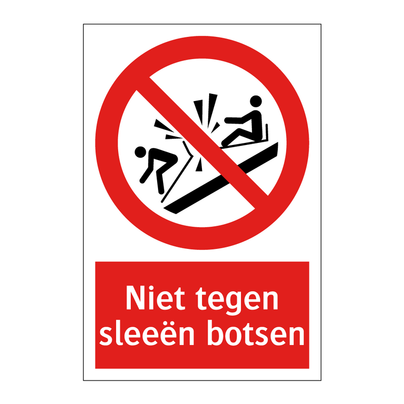 Niet tegen sleeën botsen