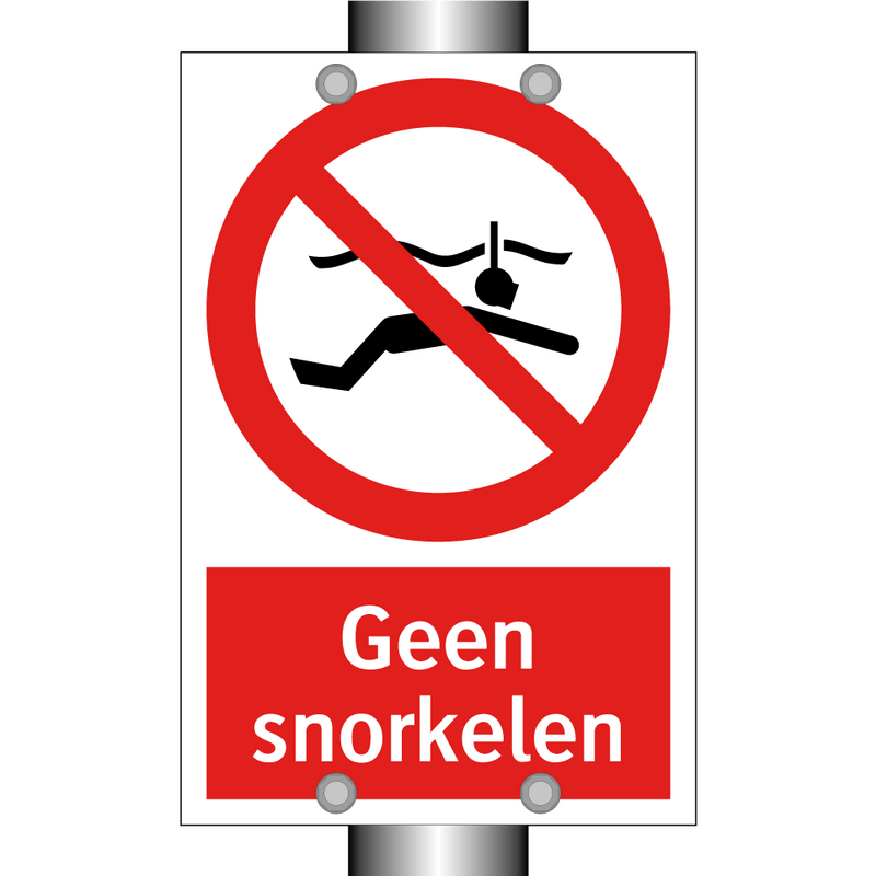 Geen snorkelen