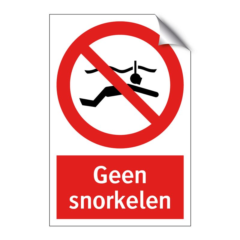 Geen snorkelen