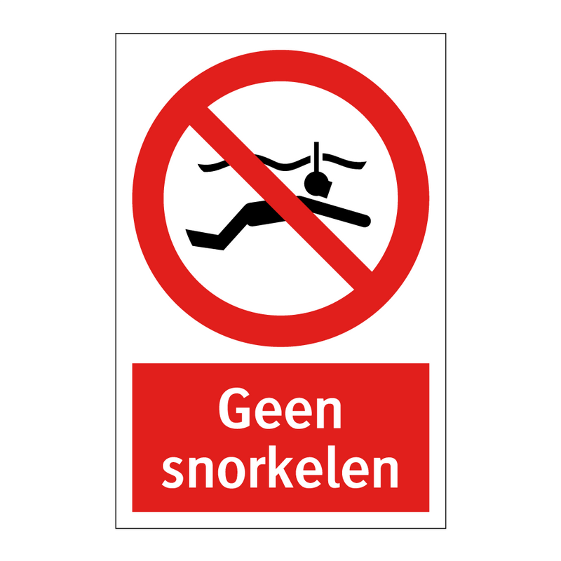 Geen snorkelen