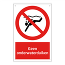 Geen onderwaterduiken