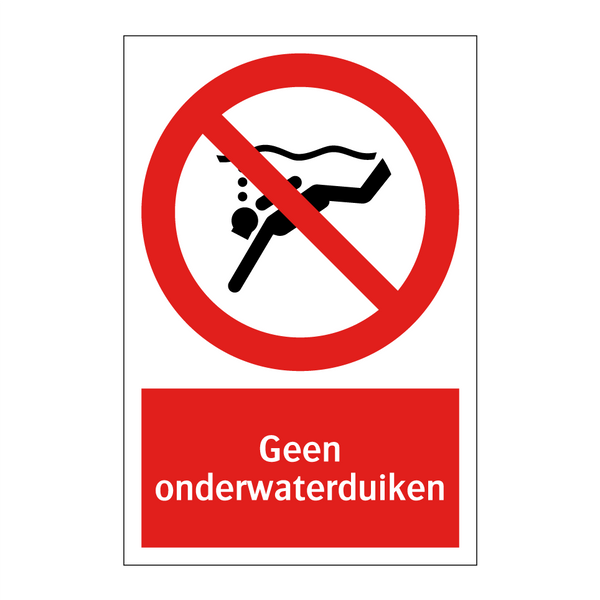 Geen onderwaterduiken