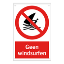 Geen windsurfen