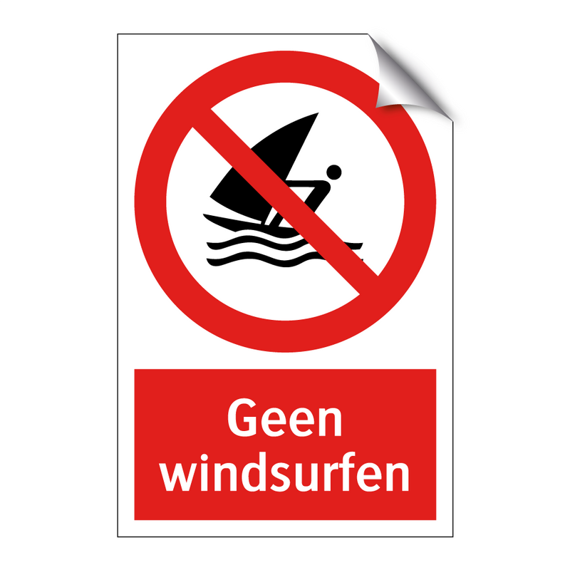 Geen windsurfen