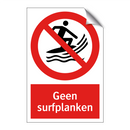 Geen surfplanken