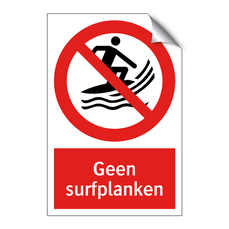 Geen surfplanken