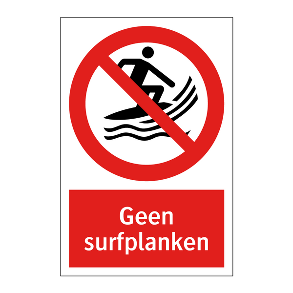 Geen surfplanken
