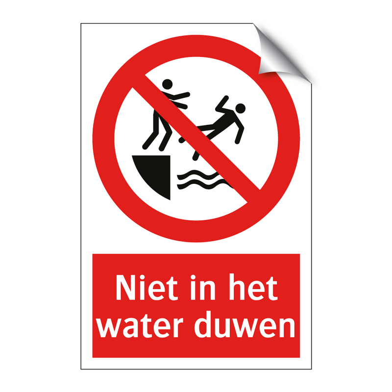 Niet in het water duwen