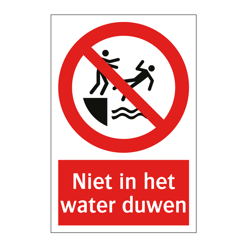 Niet in het water duwen