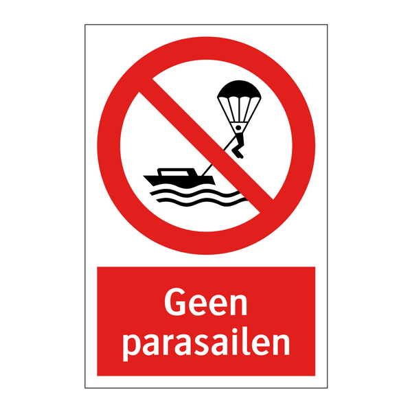 Geen parasailen