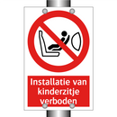 Installatie van kinderzitje verboden