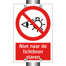 Niet naar de lichtbron staren