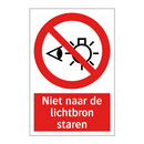Niet naar de lichtbron staren
